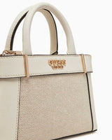 Guess Anadela Satchel Mini El Çantası Natural/Off White