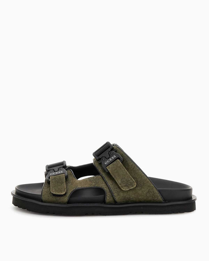 Guess Bahamas Çift Bantlı Sandalet Green