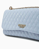 Guess Betula Convertible Flap Zincir Detaylı Parlak Omuz Çantası Stormy Blue