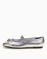 Guess Ballerina Fiyonklu Ayakkabı Silver