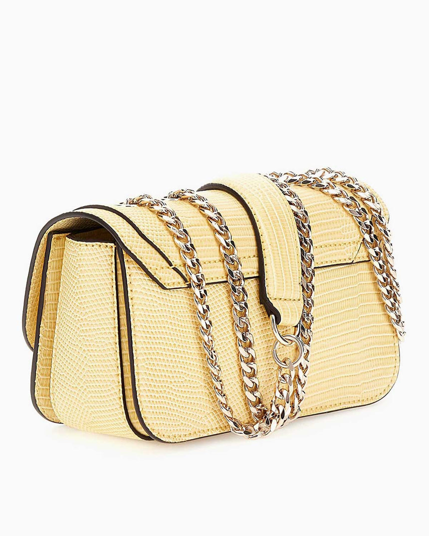 Guess Orlina Convertible Zincirli Çapraz Askılı Mini Çanta Cornsilk