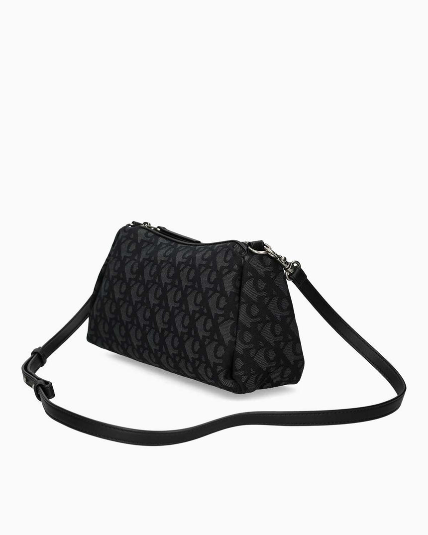 Calvin Klein Monogram Desenli Drop SM Kadın Çapraz Askılı Çanta Black