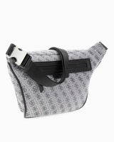 Guess Milano Maxi Monogram Bel Çantası Black/Grey