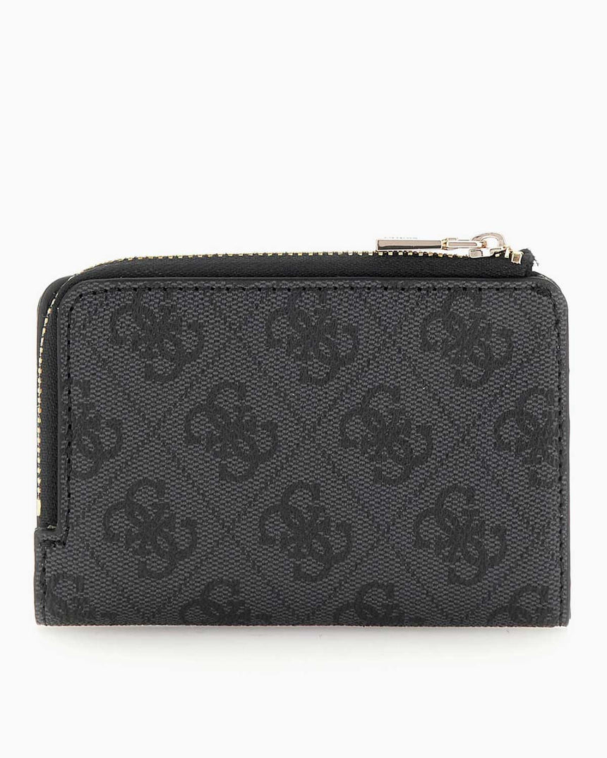 Guess Laurel Slg Zip Around Cüzdan Coal Logo