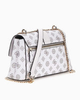 Guess Dorys Convertible Logo Desenli Çapraz Askılı Çanta White Logo