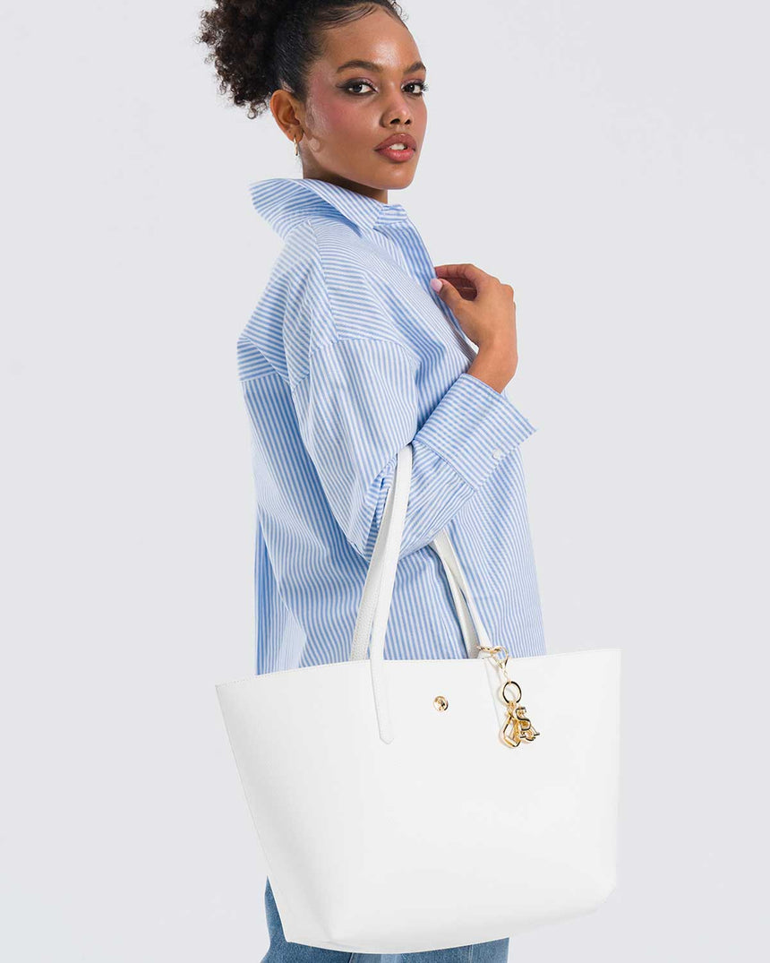 Us Polo Assn Logolu Omuz Çantası Beyaz