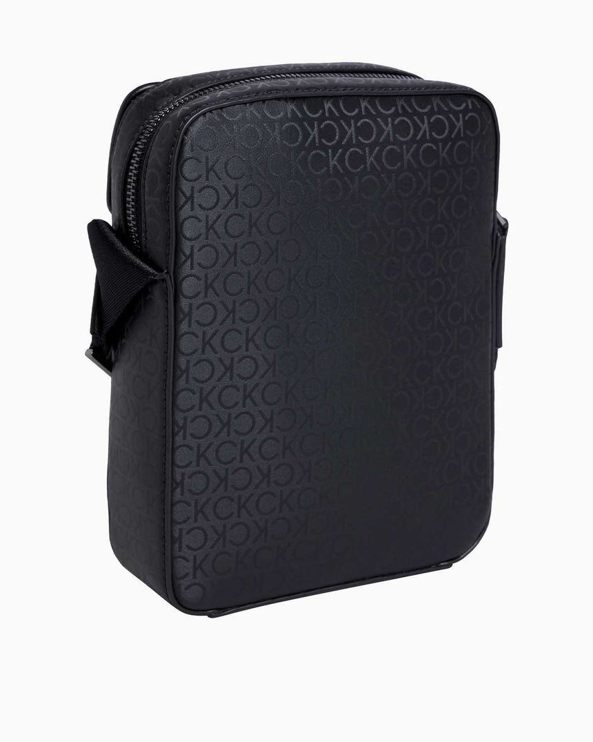 Calvin Klein Sleek Reporter Çapraz Askılı Çanta Black Industrial Mono