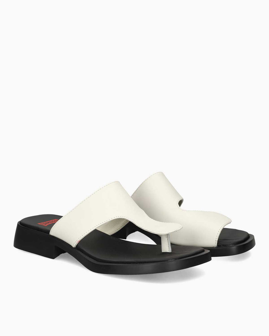 Camper Tws Parmak Arası Deri Terlik Beyaz