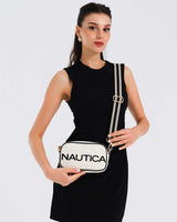 Nautica Logolu Omuz Çantası Bej - Siyah