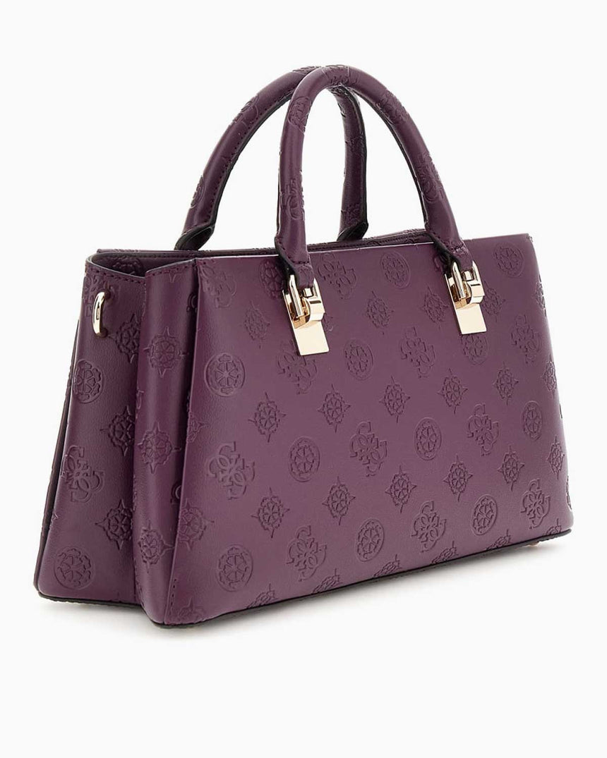 Guess Tisha Girlfriend Kadın El Çantası Wine Logo