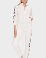 Guess Britney Logo Şeritli Fermuarlı Sweatshirt