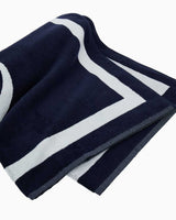 Guess Jacquard Frame Plaj Havlusu Smart Blue