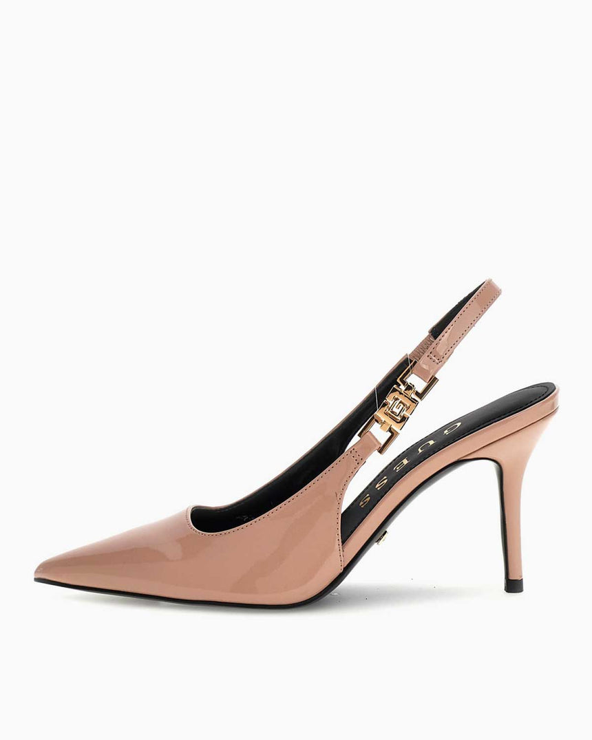Guess Nassha Rugan Logo Detaylı Topuklu Stiletto Nude