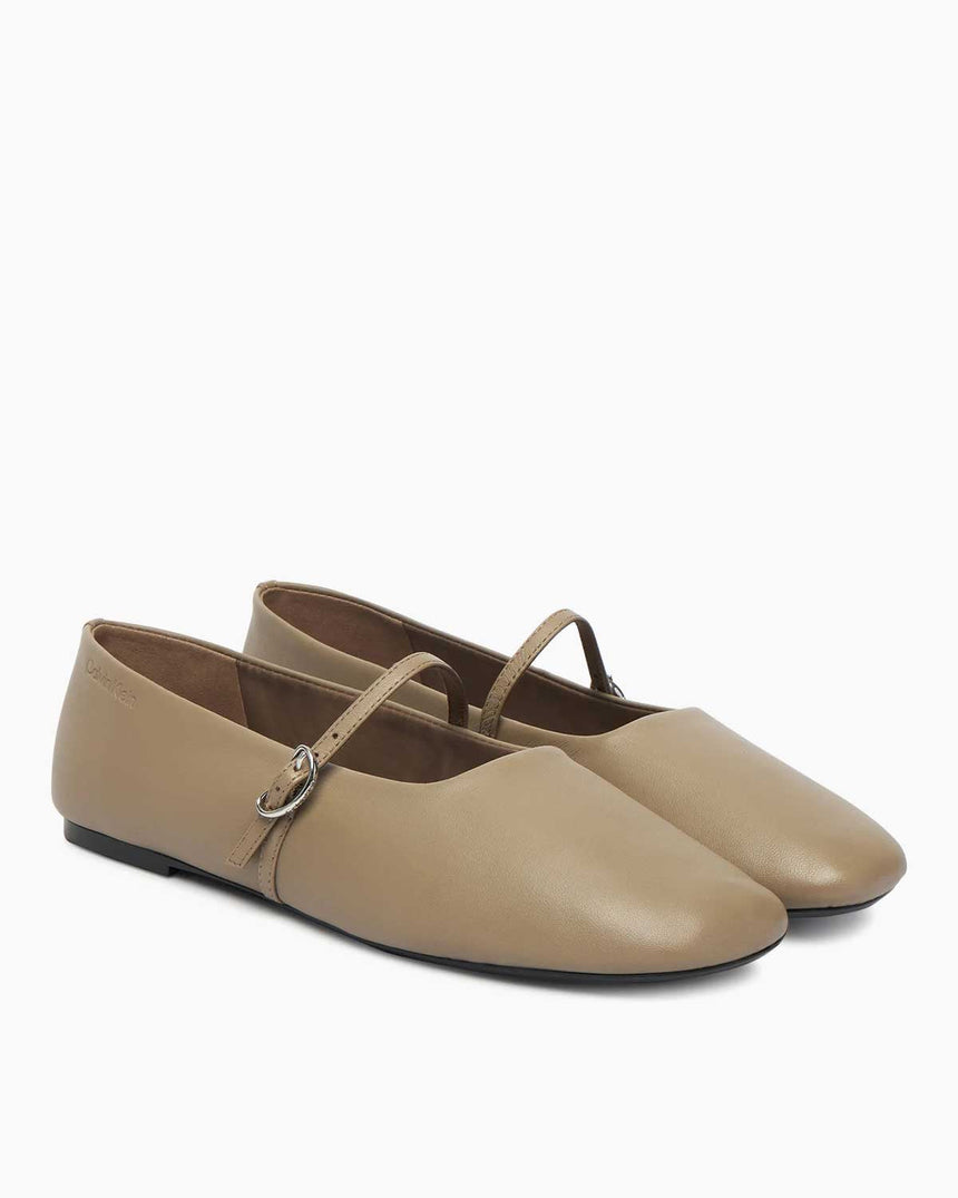 Calvin Klein Tess Oblique Kadın Balerin Ayakkabı Desert Taupe
