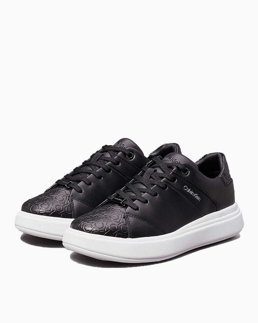 Calvin Klein Cupsole Lace Up Mono Sneakers CK Black