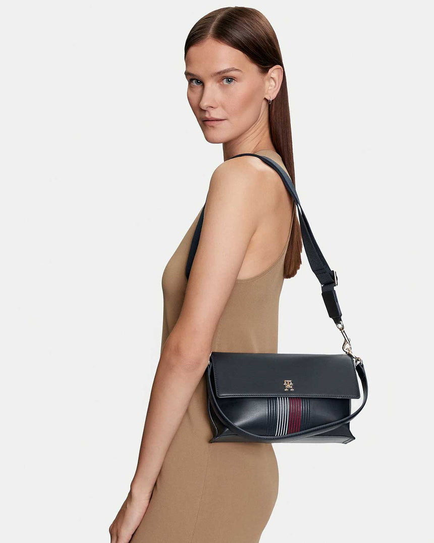 Tommy Hilfiger Distinct Shoulder Bag Omuz Çantası Space Blue