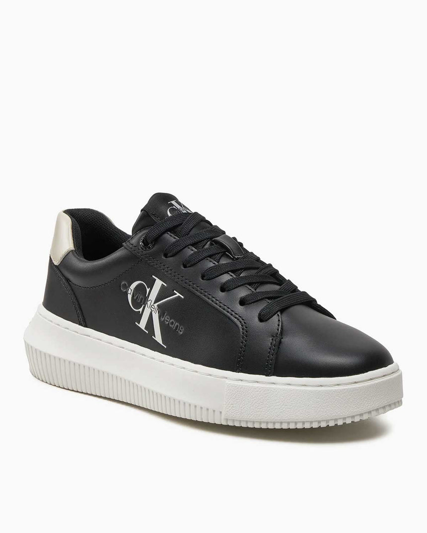Calvin Klein Chunky Cupsole Laceup Lth Ml Mtl Kadın Sneaker Black/Eggshell