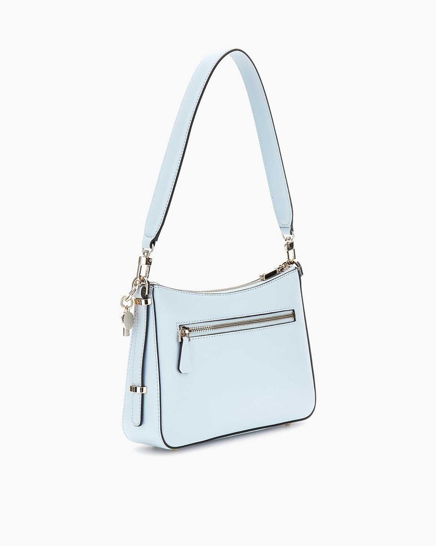Guess Daryna Top Zip Logolu Omuz Çantası Powder Blue