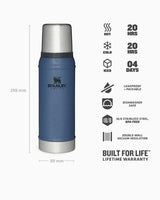 Stanley Efsane Klasik Seri-0.75 Litre Vakumlu Çelik Termos Hammertone Lake