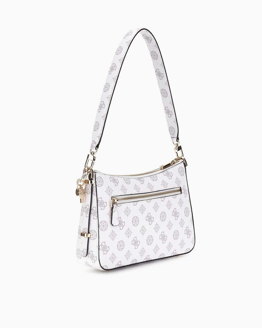 Guess Eco Erica Logo Baskılı Omuz Çantası White Logo