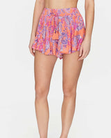 Guess Relaxed Bottoms Şort Ethnic Paisley Peach