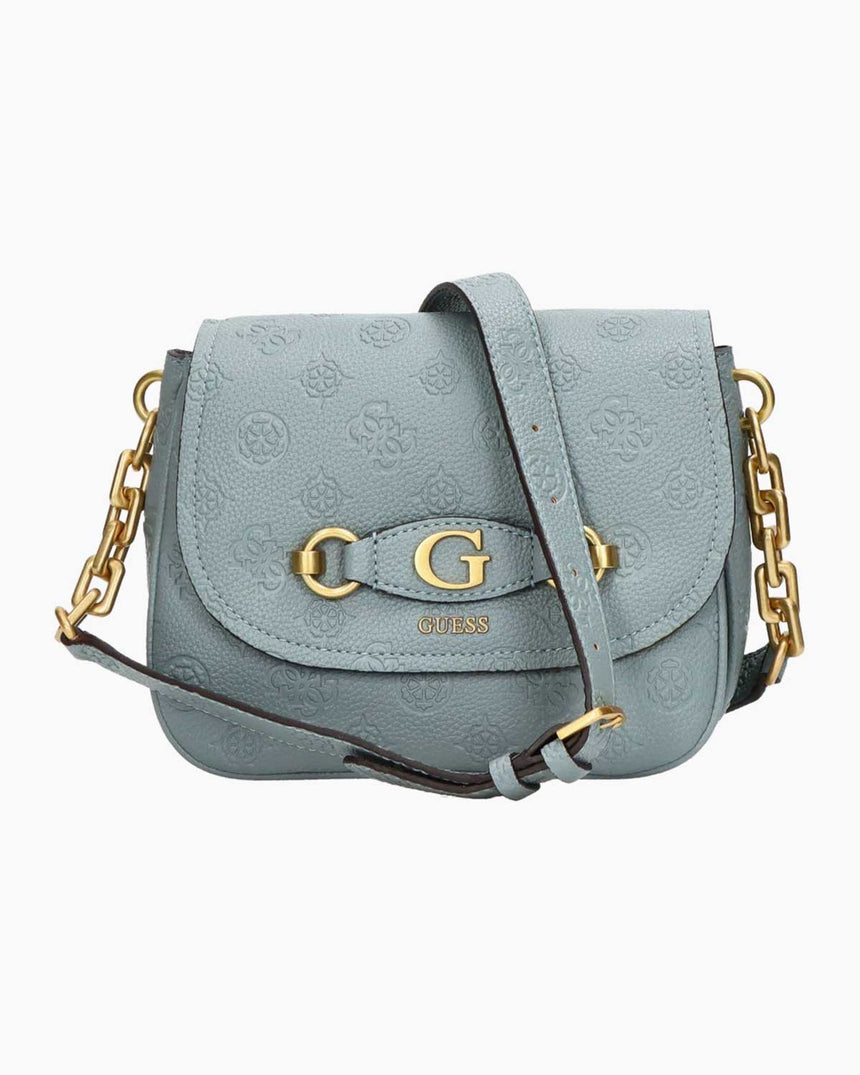 Guess Izzy Zincir Askılı Omuz Çantası Light Denim Logo