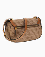 Guess Crossbody Flap Kapaklı Çapraz Askılı Çanta Latte Logo