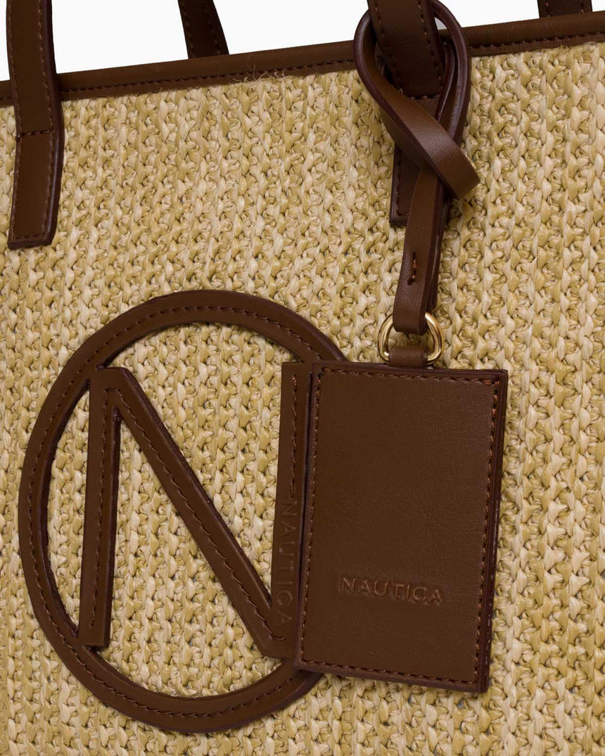 Nautica Aksesuar Detaylı Kadın Omuz Çantası Bej - Açık Kahve