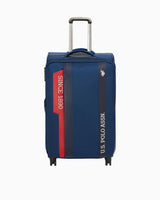 Us Polo Assn Şerit Detaylı Orta Boy Kumaş Valiz Lacivert