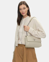 Calvin Klein Convertible Shoulder Zincir Detaylı Omuz Çantası Gray Morn