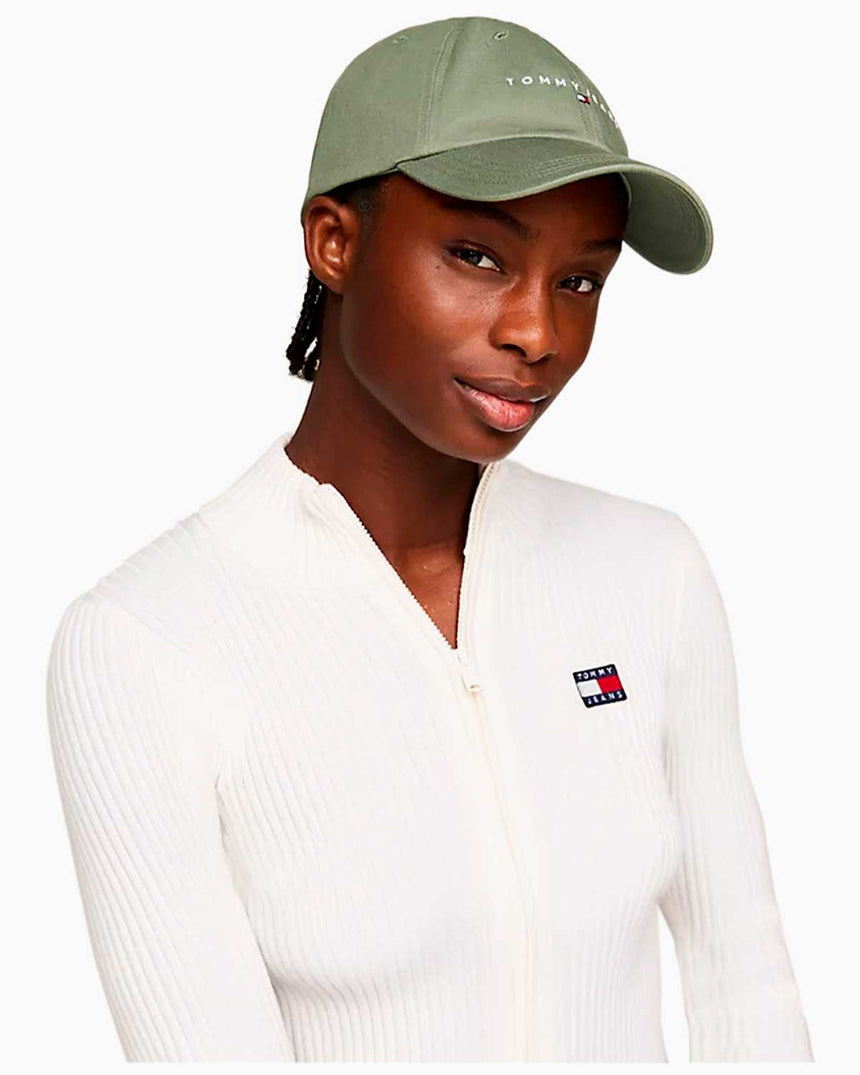 Tommy Hilfiger Linear Logo Şapka Washed Army