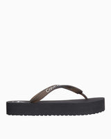 Calvin Klein Beach Flatform Flip Flops Terlik Black/Bright White