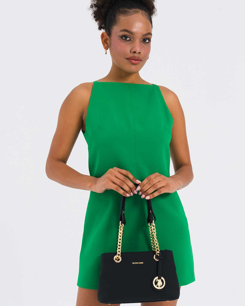 Us Polo Assn Zincir Detaylı El Çantası Siyah