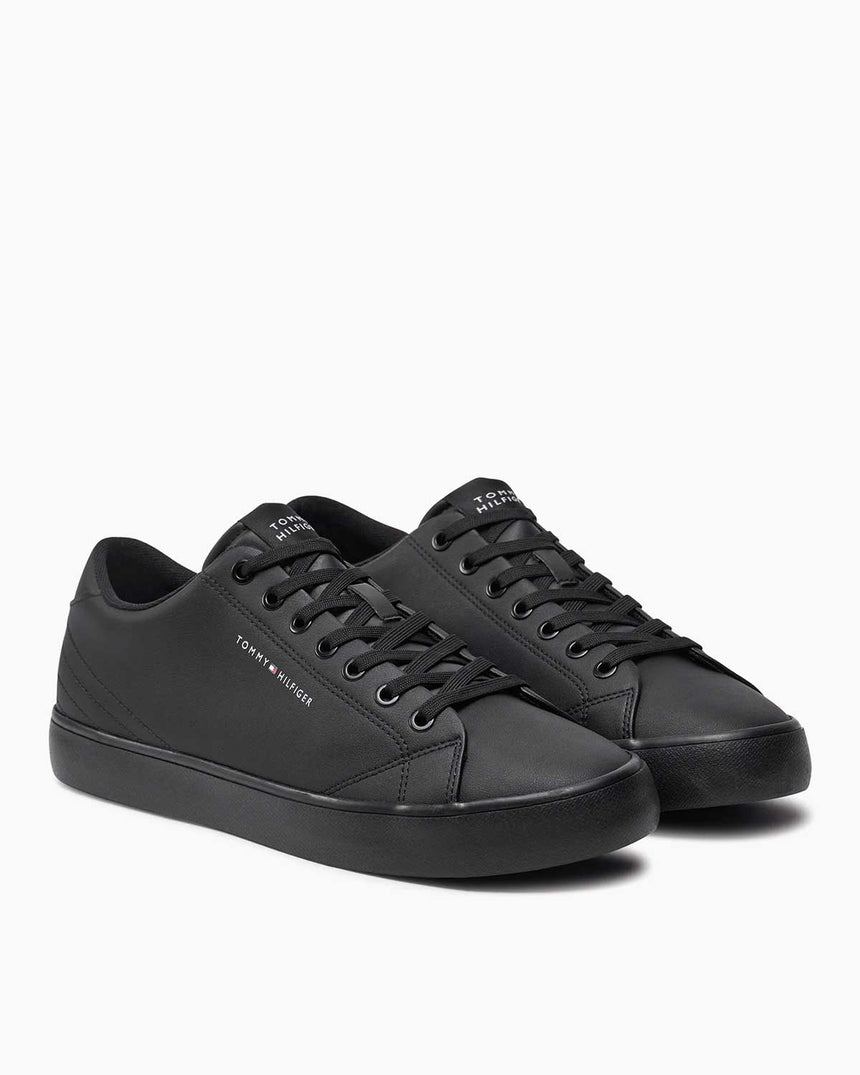 Tommy Hilfiger Leather Low Top Sneakers Black