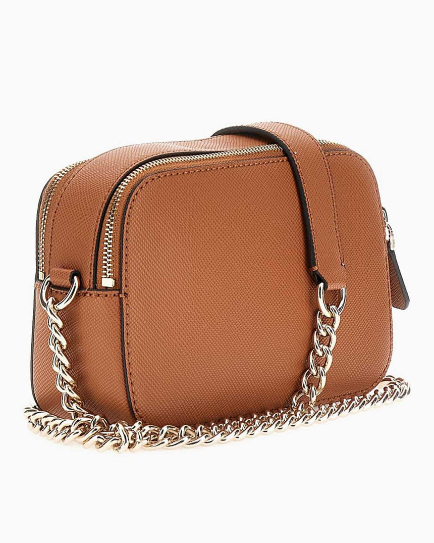 Guess Bramina Noella II Kadın Çapraz Askılı Kamera Çantası Light Cognac