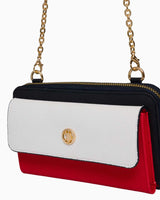 Us Polo Assn Logolu Omuz Çantası Lacivert - Kırmızı - Beyaz