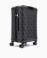 Guess Berta 22 In 8-Wheeler Monogram Desenli Orta Boy Valiz Coal Logo