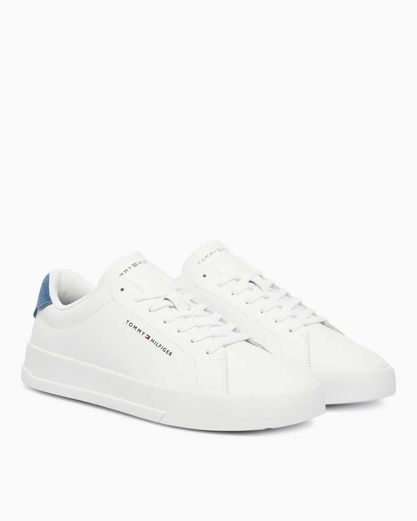 Tommy Hilfiger Court Detail Essential Sneaker White/Agean Sea