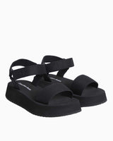 Calvin Klein Velcro Webbin Flat Terlik Triple Black