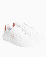 Calvin Klein Chunky Cupsole Low Lace Up Sneaker Bright White/Tuscany
