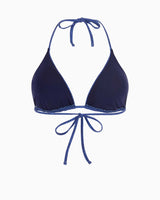Guess Triangle Bağlamalı Bikini Üstü Blue Denim Aop