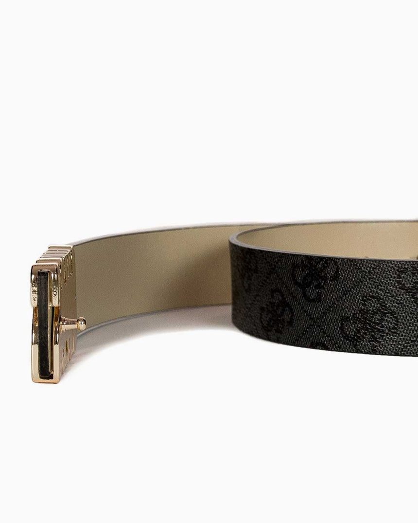 Guess Noelle Monogram Baskılı Kemer Coal Logo
