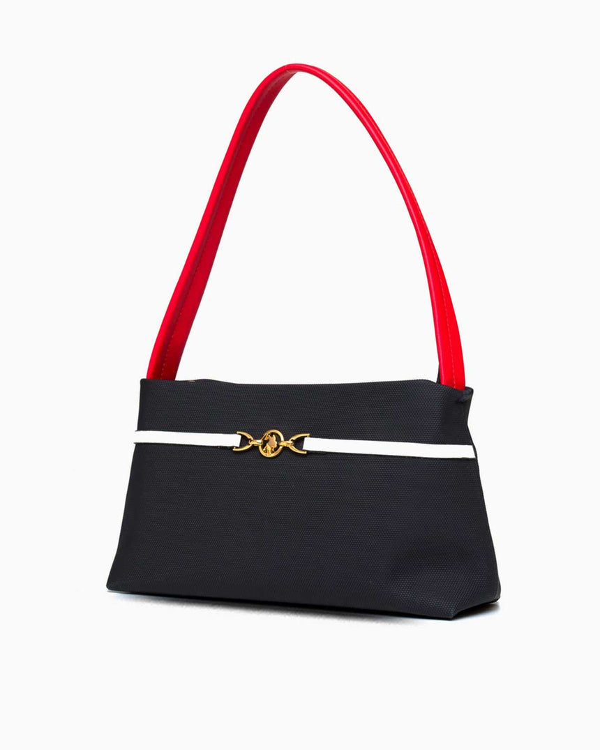 Us Polo Assn Aksesuar Detaylı Omuz Çantası Lacivert - Kırmızı - Beyaz