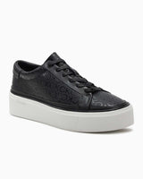 Calvin Klein Flatform Cup Lace Up Mono Sneakers Black
