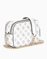 Guess Noelle Zincir Detaylı Çapraz Askılı Çanta White Logo