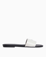 Calvin Klein Flat Slide Logolu Terlik Silver Birch/Black