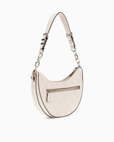 Guess Orlina Logo Top Zip Monogram Desenli Omuz Çantası Sundial