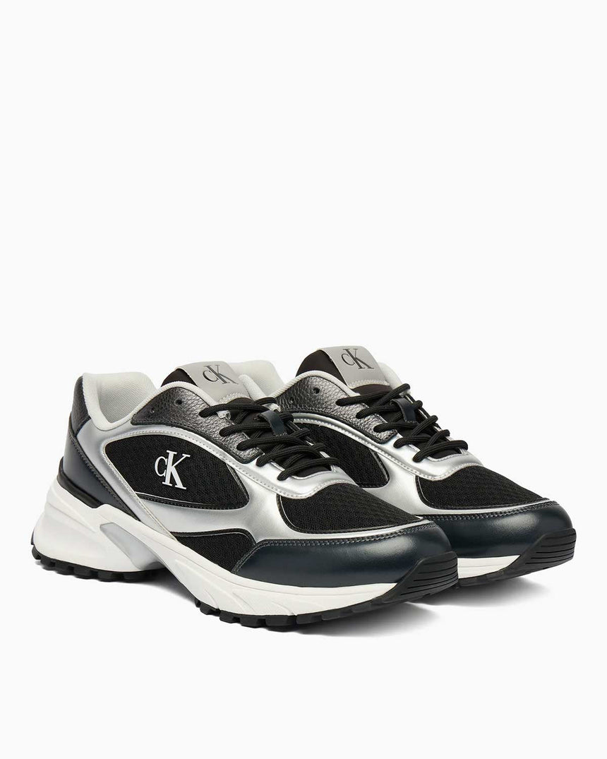 Calvin Klein Trailblazer Hike Runner Mesh Erkek Sneaker Black/Silver