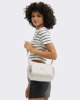 Kipling Gabbie S Elevated Jacquard Omuz Çantası Palm Beige