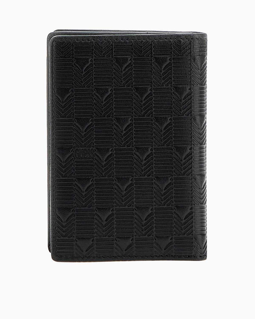 Guess Madrid Card Holder Flap Dikey Cüzdan Black